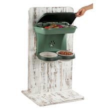 Wall Mounted Pet Feeder with Storage